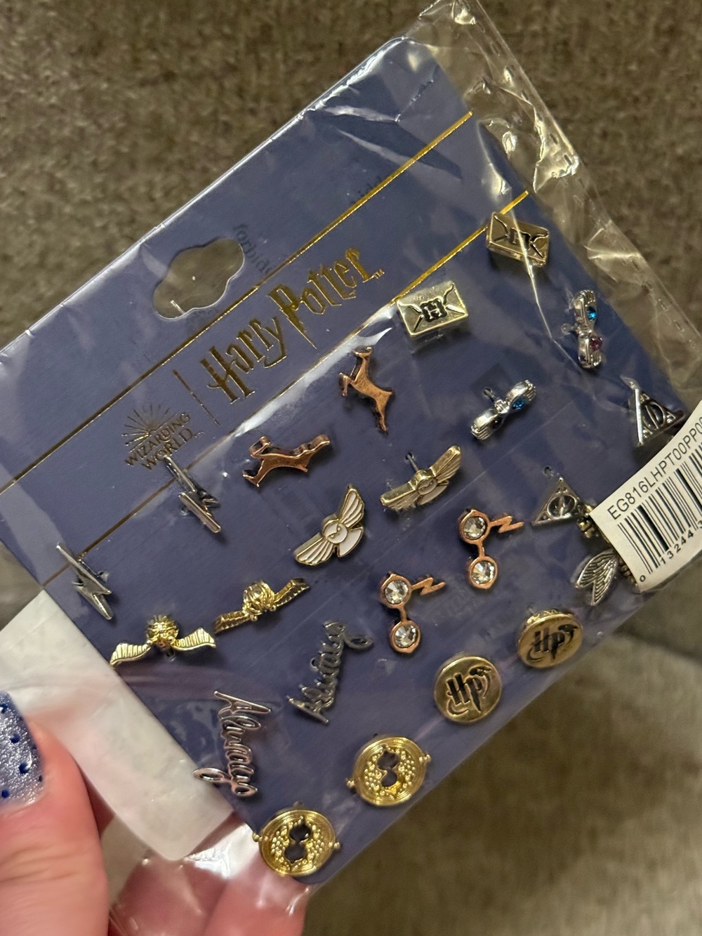 Harry Potter Hogwarts Icon Symbols Fashion Stud Earrings Set of 12 Pairs